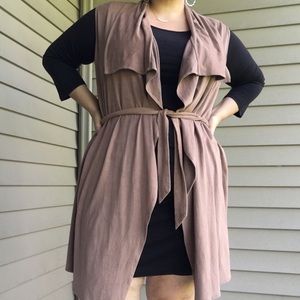 Light as a Feather Suede Mocha Short Duster